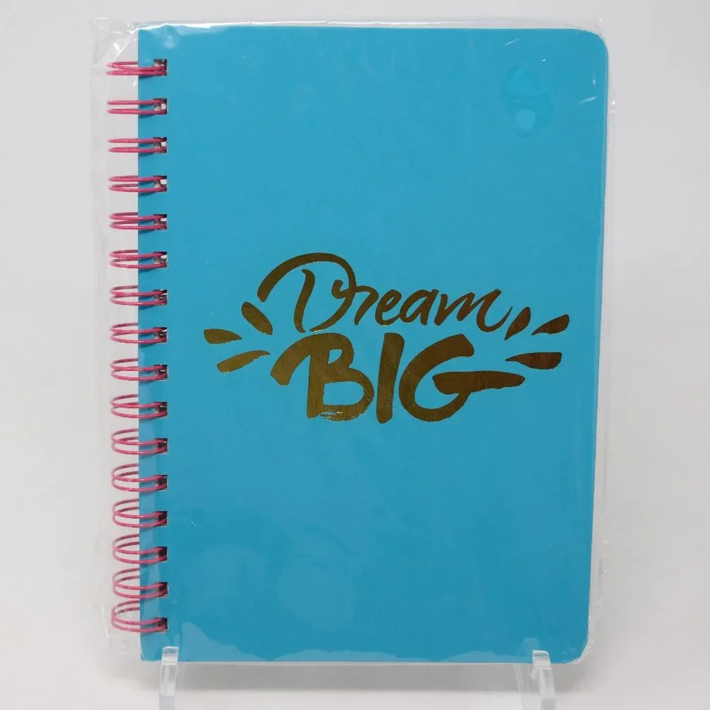 Dream Big Spiral Journal Hardcover Lined Pages Diary Back to School Notes Doodle